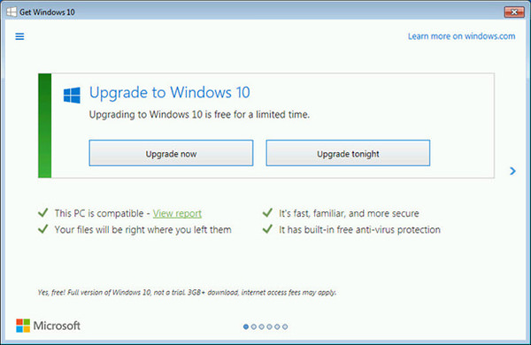 Windows 10, Get new options to upgrade - Wisely Guide